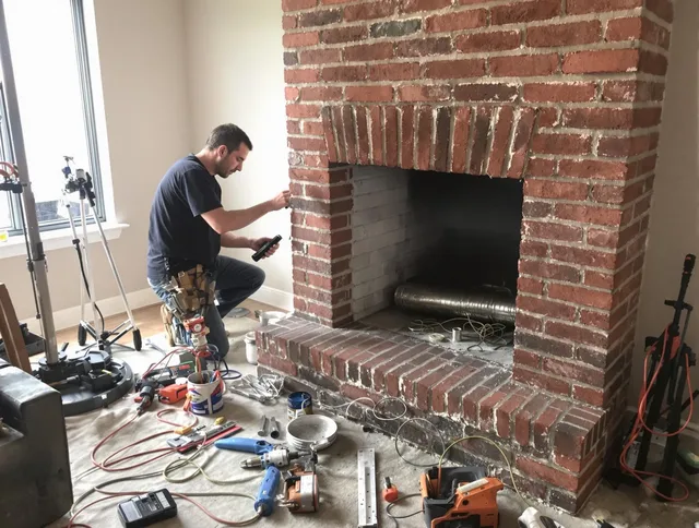 Hilton Head Island Chimney Sweep specialist finalizing chimney liner service in Hilton Head Island, SC