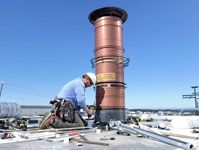 Installed chimney liner by Hilton Head Island Chimney Sweep in Hilton Head Island, SC
