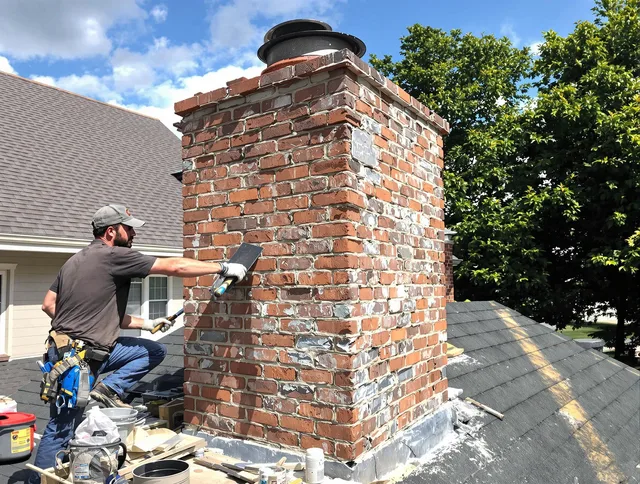 Completed chimney rebuild by Hilton Head Island Chimney Sweep in Hilton Head Island, SC