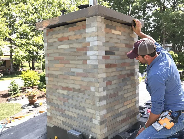 Hilton Head Island Chimney Sweep completing a modern chimney remodel in Hilton Head Island, SC