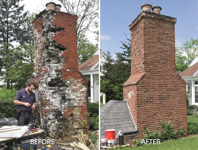Hilton Head Island Chimney Sweep performing a full chimney restoration in Hilton Head Island, SC