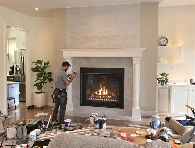 Newly installed fireplace by Hilton Head Island Chimney Sweep in Hilton Head Island, SC