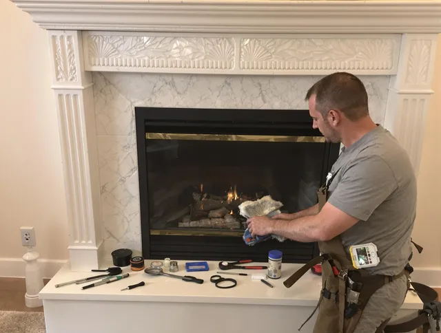 Hilton Head Island Chimney Sweep performing fireplace maintenance in Hilton Head Island, SC
