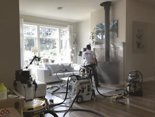 Soot removal service by Hilton Head Island Chimney Sweep for a fireplace in Hilton Head Island, SC